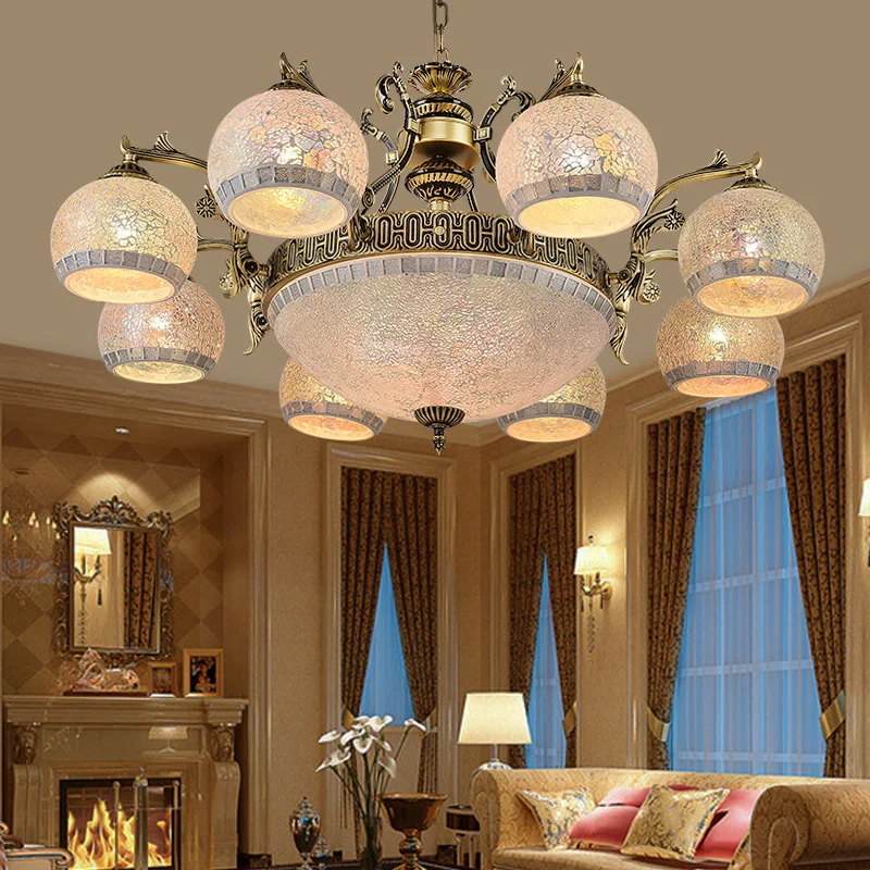 

Pendant Lights European Mediterranean French Classical Chandelier Pastoral Style Living Bedroom Indooring Retro Dining Room Lamp