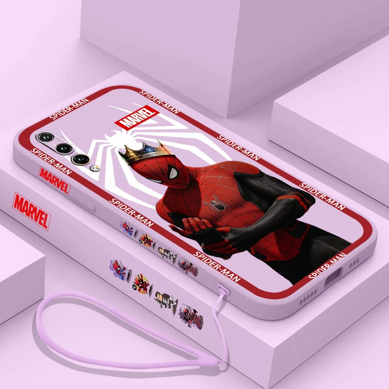 

Marvel Hero SpiderMan Art For Huawei Y9S Y9A Y9 Y6 Nova Y70 9 8 P50 P40 P30 P20 Pro Lite E 5G Liquid Left Rope Phone Case