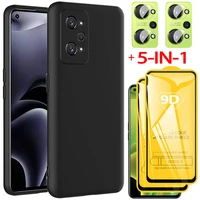 5 in 1 matte case tempered glass for realme gt neo 2 5g soft tpu phone cases realmi gt neo3 2 t cover realme gt neo2 2t case