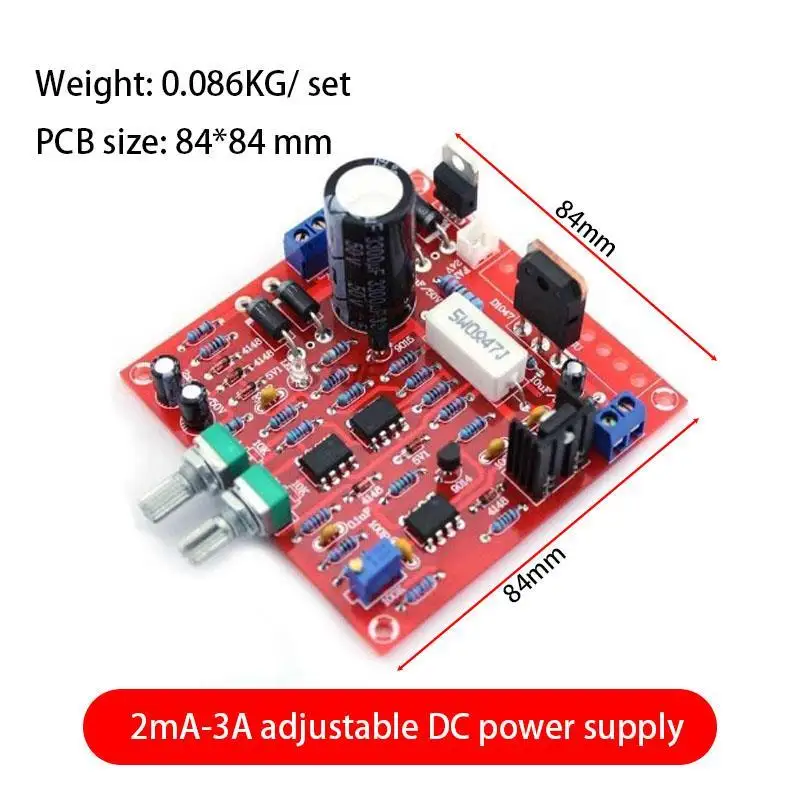 Регулируемый источник питания постоянного тока 0-30 в 2mA-3A DIY комплект печатная