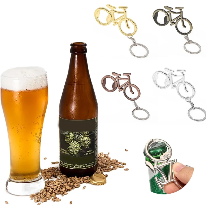 

Creative Zinc Alloy Beer Bottle Opener Bicycle Keychain Key Rings for Bike Lover