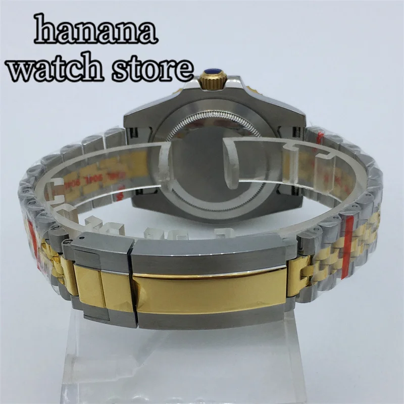 Часы BLIGER Мужские механические роскошные полностью желтые золотые серебряные 40