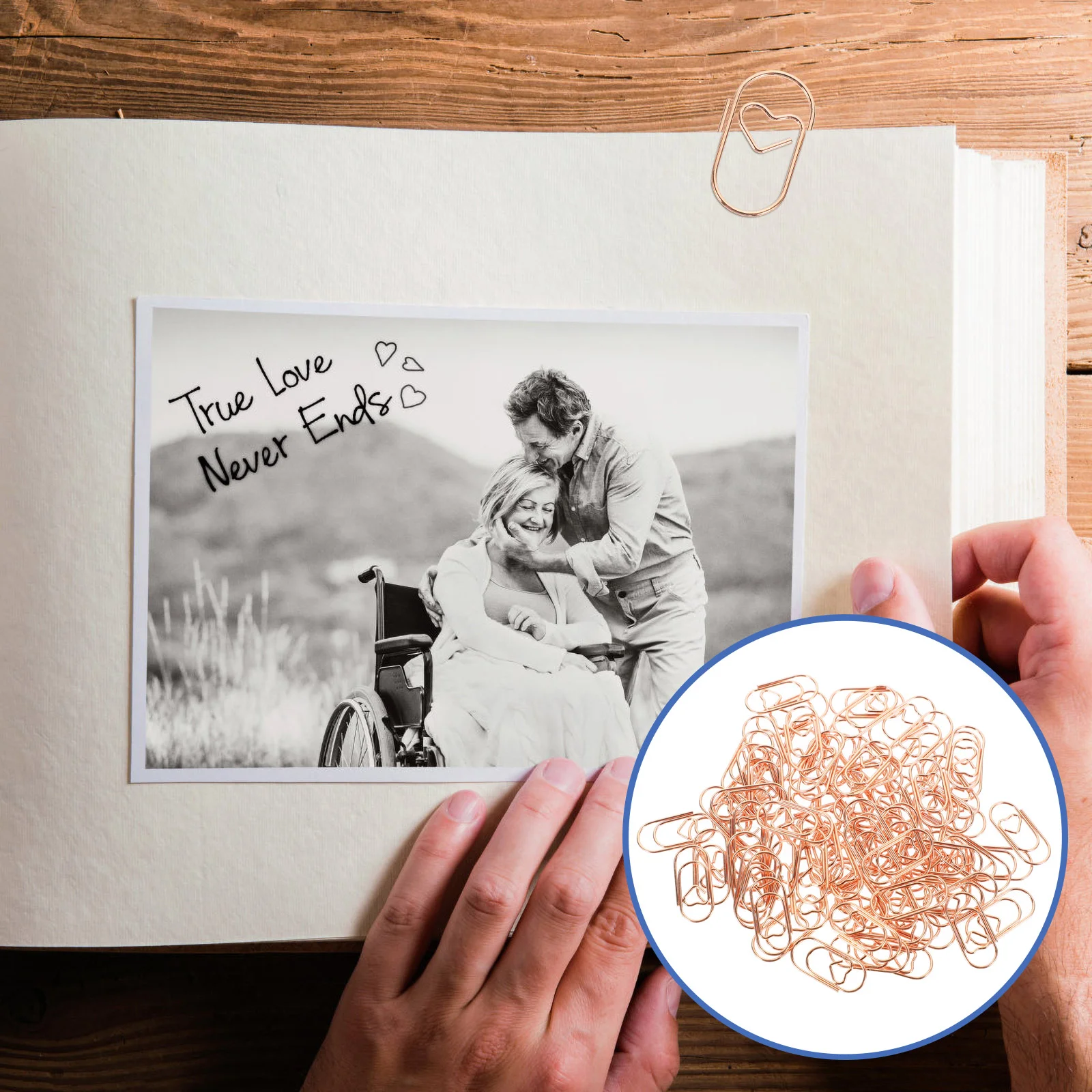 

100 Pcs Paper Clip Lovely File Exquisite File Clips Office Metal Decor Knitting Wedding Mini Delicate Unique Shaped