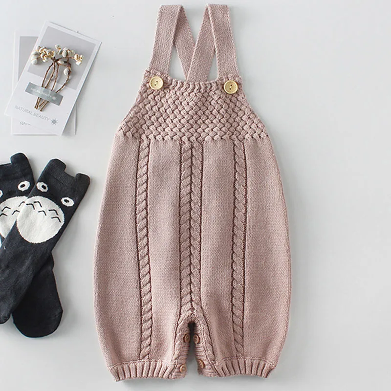 

Baby Knitting Rompers Cute Overalls Newborn Girls Boys Clothes Baby Girl Boy Sleeveless Romper Jumpsuit Toddler Knit Romper