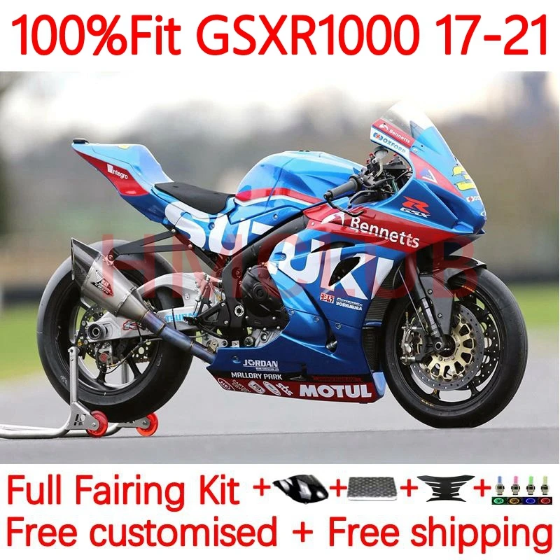 

OEM K17 For SUZUKI GSXR 1000 CC GSX R1000 GSXR1000 2017 2018 2019 2020 2021 GSXR-1000 factory blue 17 18 19 20 21 Fairing 12No.2