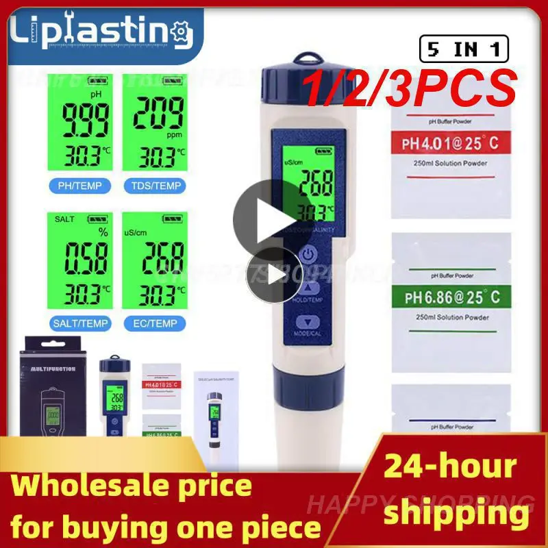 

Тестер PH TDS EC ORP, цифровой измеритель температуры и солености воды, для аквариумов