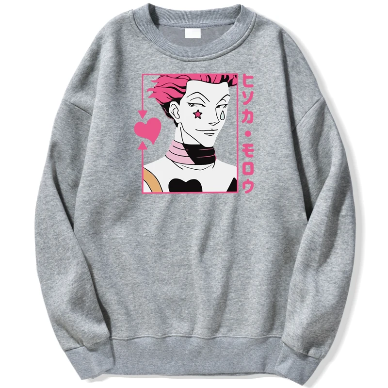 

Толстовка Hunter X Hunter Hxh Hunterxhunter мужская с капюшоном, свитшот с круглым вырезом, трикотажный пуловер с рисунком аниме Hisoka, осень
