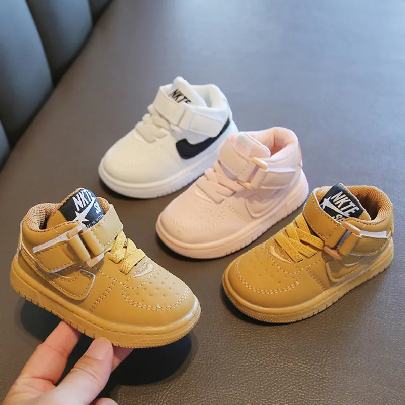 

2022 Solid Toddler Kids Sports Shoes Hook Loop Sneakers For Children Infant Comfortable Non Slip Baby Boys Girls Casual Shoes