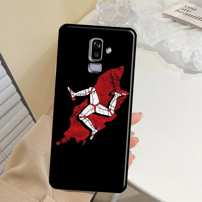 Чехол с гербом острова Мэн для Samsung Galaxy J3 J5 J7 2016 A3 A5 2017 A6 A8 J6 J4 Pus J8 A7 A9 2018 задняя