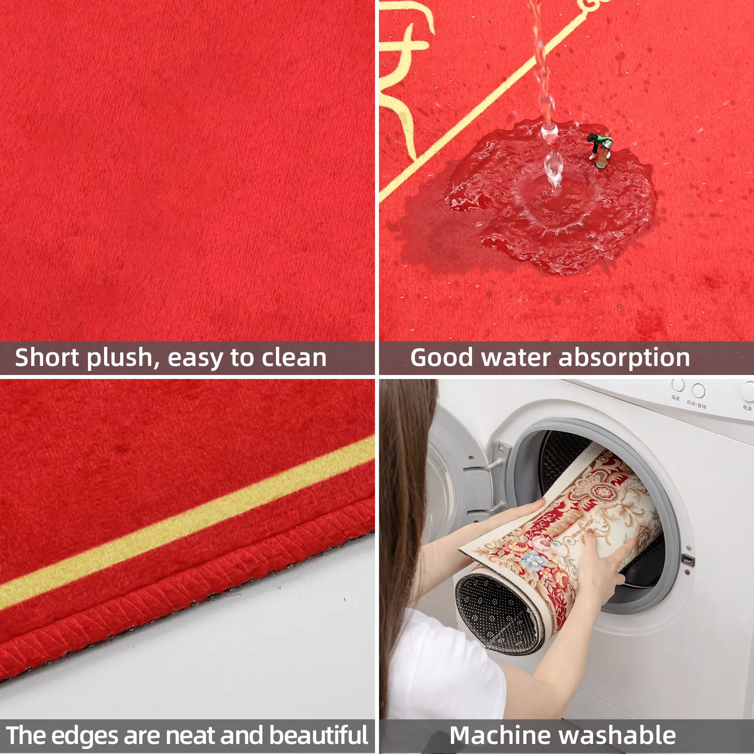 Дверной Коврик С Рисунком Рождественской Елки Противоскользящий Машинная