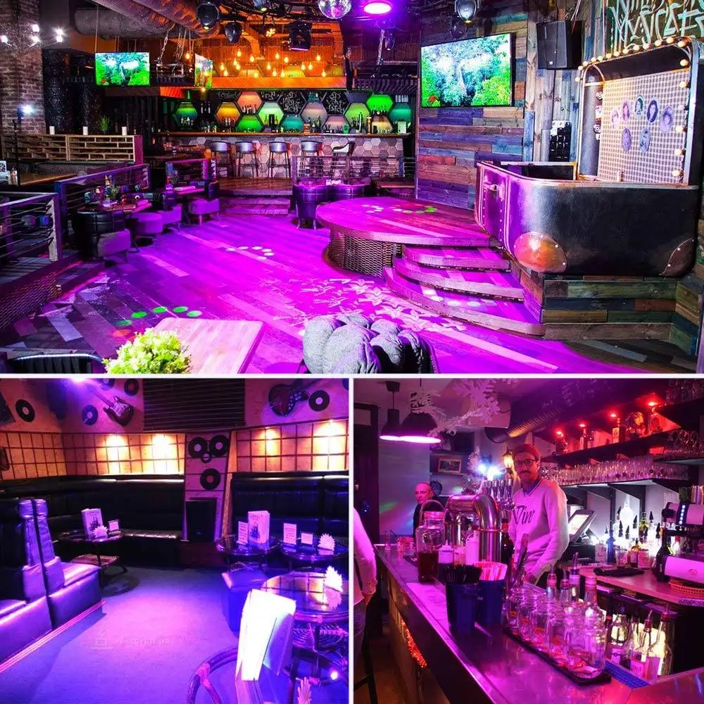 УФ-лампа E27 9 Вт УФ светодиодный светодиодная лампочка черная фиолетовая