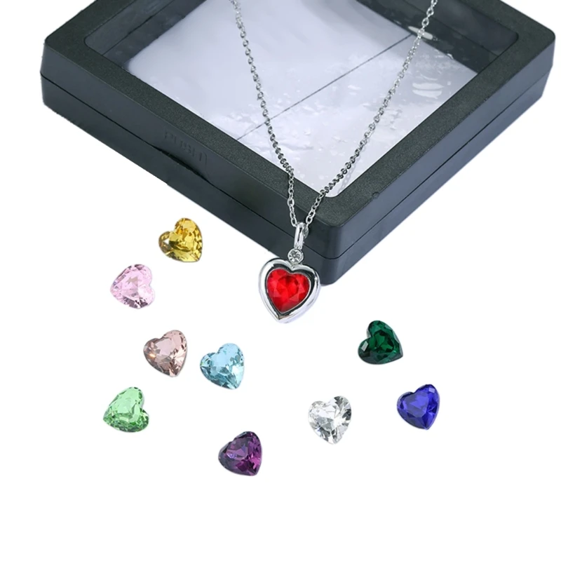 Q0KE Сменное циркониевое ожерелье кулон с камнем шейная цепочка регулируемое