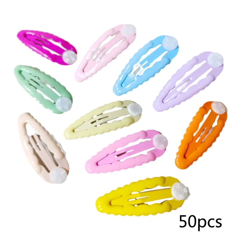 

50pcs Braids Hair Clip for Hot Girls Mixed Color DIY Hair Clip Base Hair Barrettes Ponytail Bangs Hairpin for Teens Girl