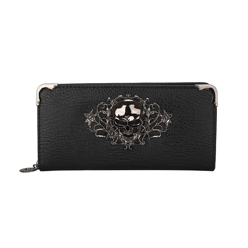 

Fashion Design Women Long Wallets Purses Skull Style Wallets For Ladies Girl Money Pocket Card Holder Female Wallets Phone Bag