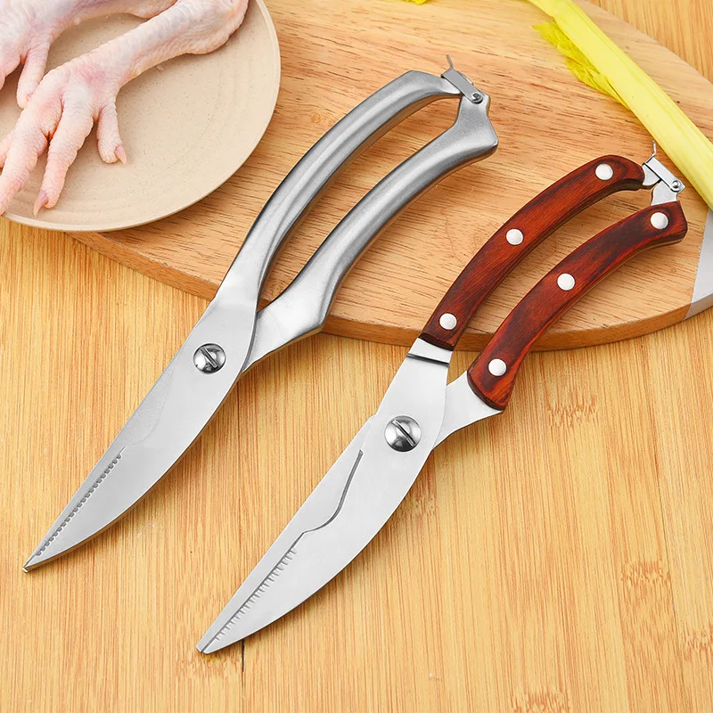 

Factory Wholesale Stainless Steel Chicken Bone Scissors Household Multifunctional Kitchen Sk5 Barbecue Fish Bone Scissors Kitche