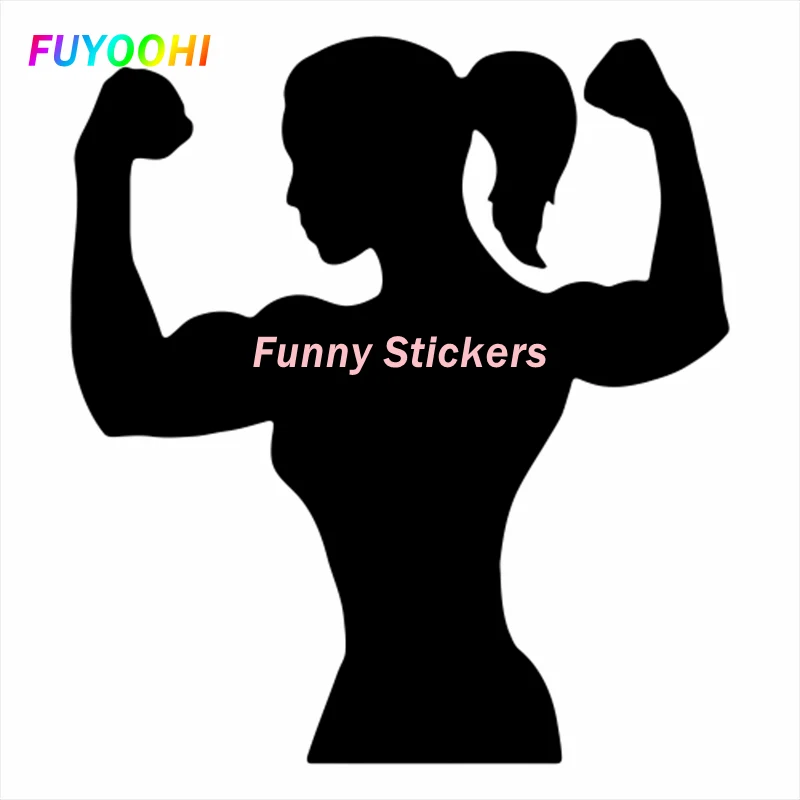 

FUYOOHI Exterior/Protection Funny Stickers High Quality Female Women Bodybuilding Silhouette Car Sticker Be Strong Fitness Decor