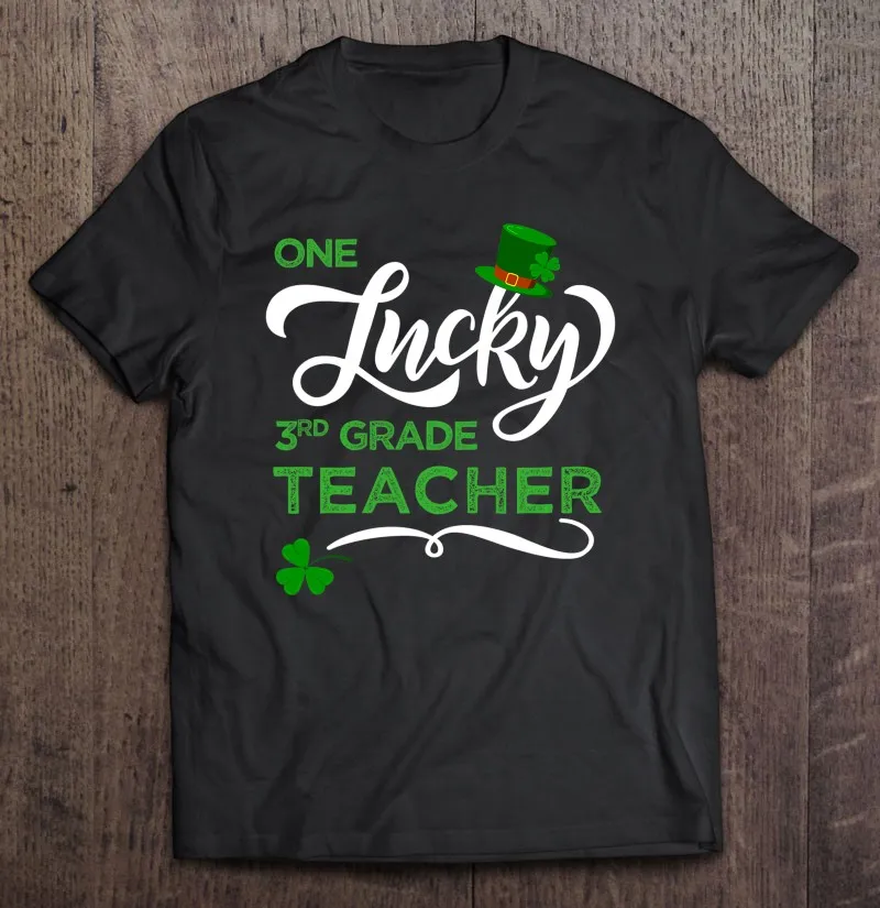 

Футболка One Lucky 3-го класса с изображением Учителя на День Св. Патрика, ирландского учителя, аниме футболка, Мужская одежда, мужская рубашка, М...