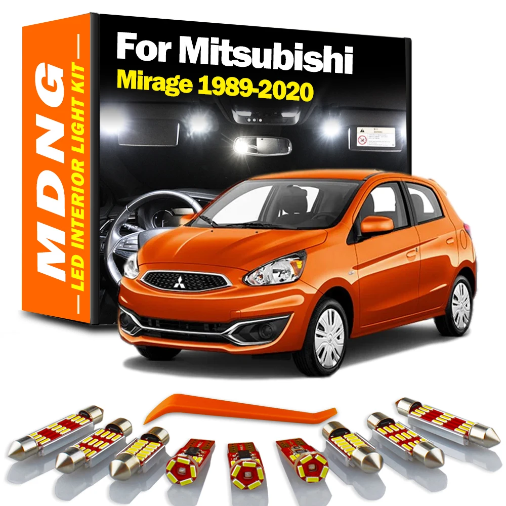 

MDNG Canbus Indoor Lamp For Mitsubishi Mirage 1989-2016 2017 2018 2019 2020 Car Bulbs LED Interior Map Dome Light Kit No Error