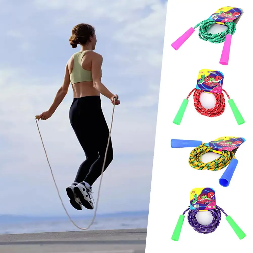 

1 Pcs Children Jump Rope Cotton Glue Student Rope Cotton Woven Pupil Jump Fitness Sport Cloth Rope Jump Rope School Rope Fi X7T3