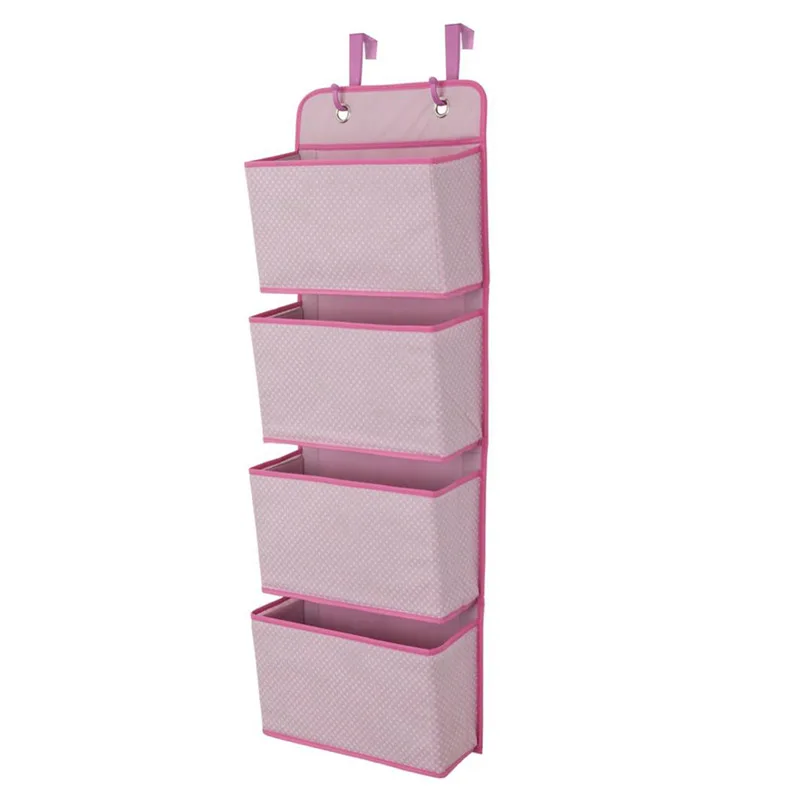 

Non-woven Multi-layer Door Storage Hanging Bag Multi-functional Wardrobe Storage Bag Shoes Four-grid Baby Hanging Bag