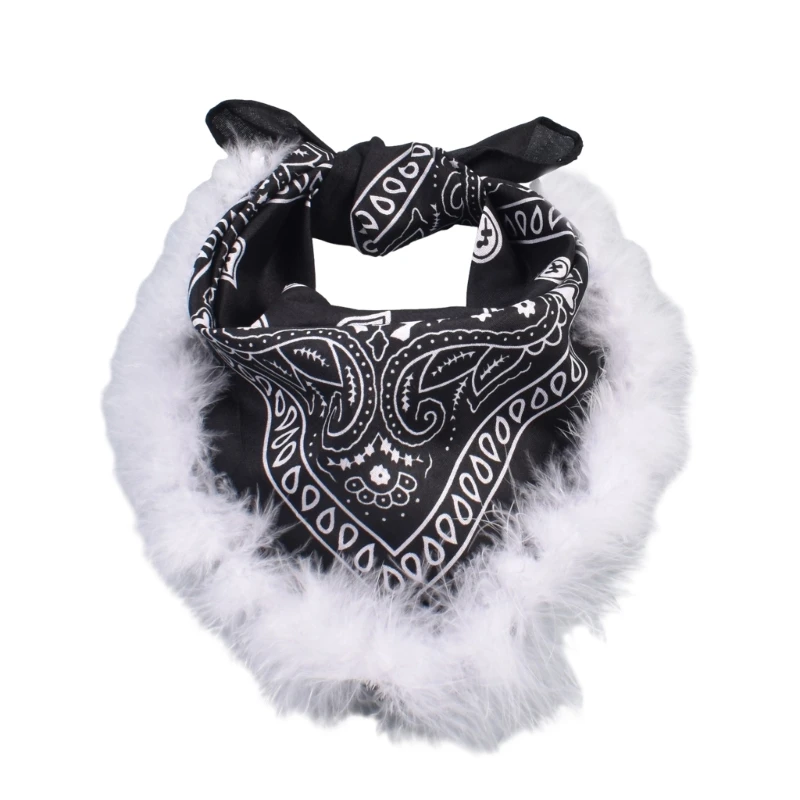 

Женская повязка на голову с цветком кешью в стиле панк, квадратная бандана в стиле хип-хоп, регулируемый тюрбан, аксессуары для
