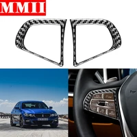 rrx for bmw g20 g28 3 series 2019 2021 interior trim carbon fiber steering wheel button frame decoration cover sticker styling