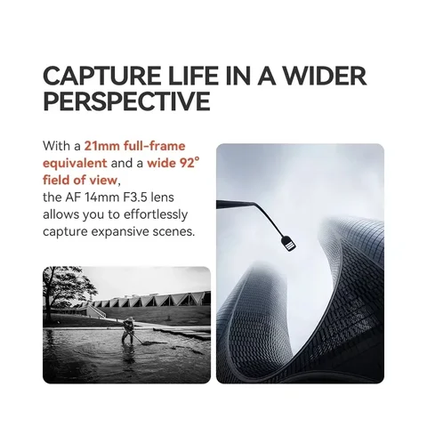 Объектив TTArtisan AF 14 мм F3.5 с автофокусом APS-C для Sony E-Mount A5000 NEX-3 для беззеркальной камеры Fujifilm X-Mount, широкоугольный объектив