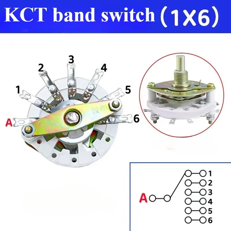 

1 шт. переключатель регулировки диапазона KCT 1,2,3,4 слоя 1P6T 1P11T 2P6T 2P11T 4P3T 4P4T 4P5T 6P3T 3P11T 4P11T