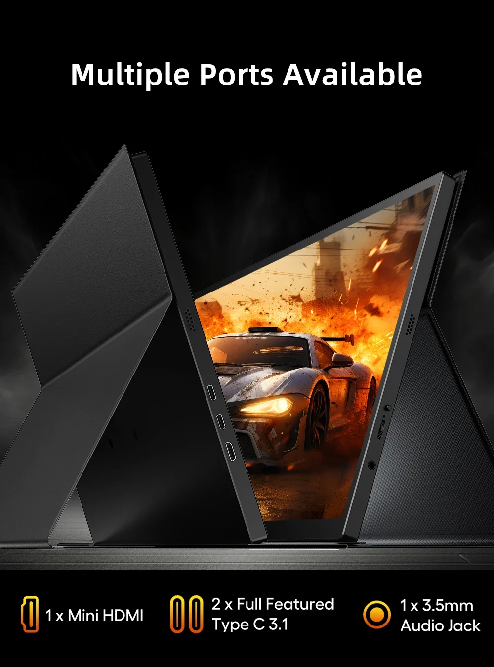 Портативный сенсорный монитор Cdisplay 18 5 дюйма 120 Гц КД/м²