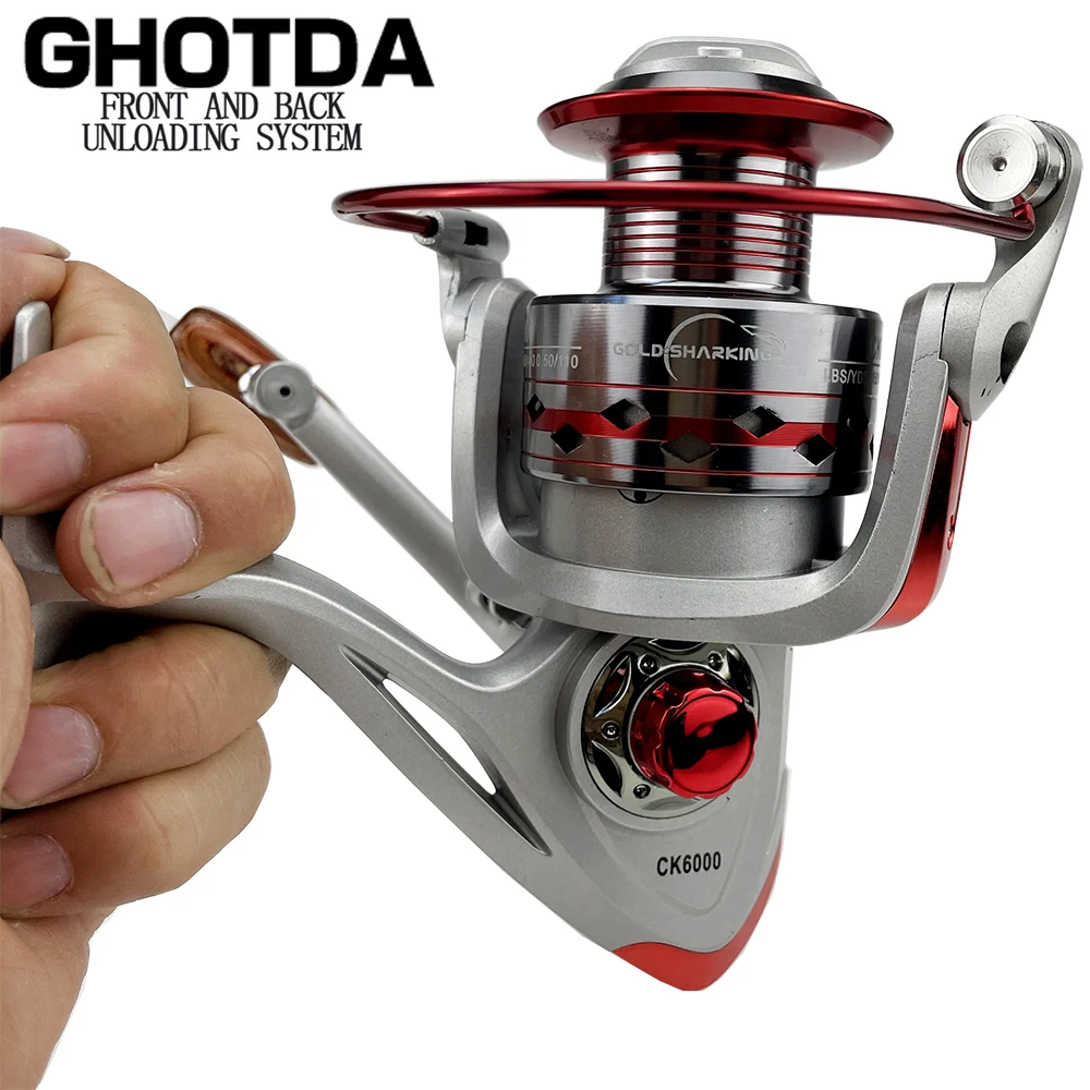 

Fishing Reel CK2000-6000 Series Metal Spool Rock Arm Max Drag Power 10Kg Spinning Reel Carp Lure Sea Fishing