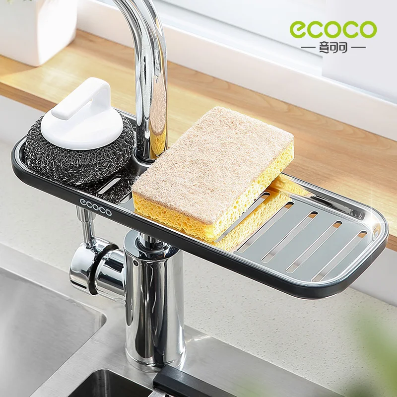 ECOCO Stainless Steel Asphalt Wear Bathroom Soap Asphalt Wear Kitchen Sponge Washing Bowl Cloth Asphalt Wear Faucet Is Fixed