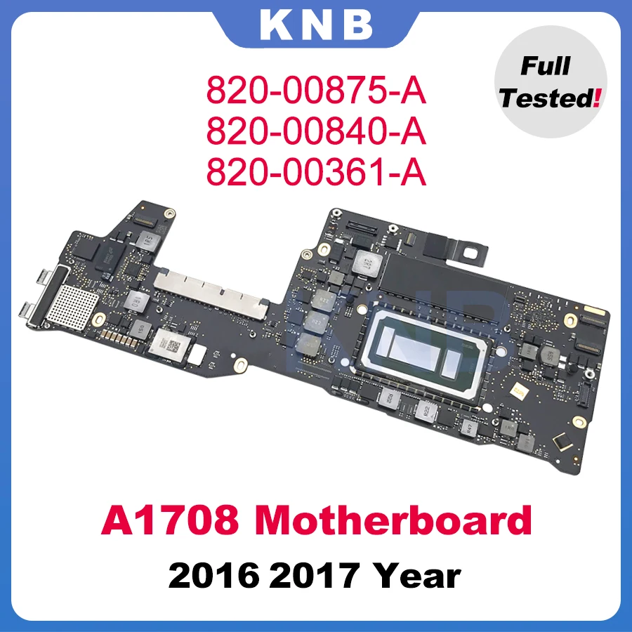 Протестированная оригинальная материнская плата A1708 для Macbook Pro 13 " логическая i5