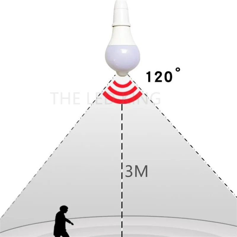 Светодиодная лампа с пассивным ИК датчиком движения 21 Вт 18 12 радара 110 В