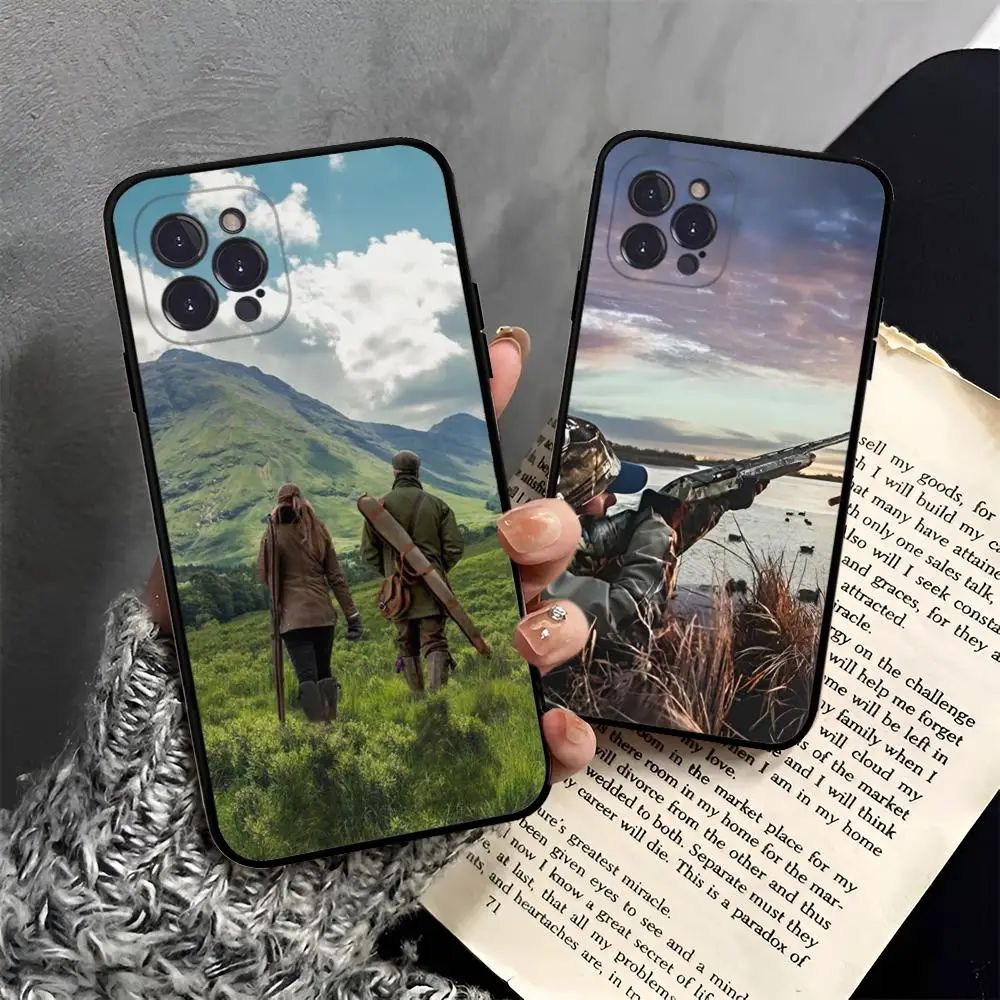 

Hunter Animals Phone Case For IPhone 15 14 13 12 Mini 11 Pro XS Max X XR SE 6 7 8 Plus Soft Silicone Cover