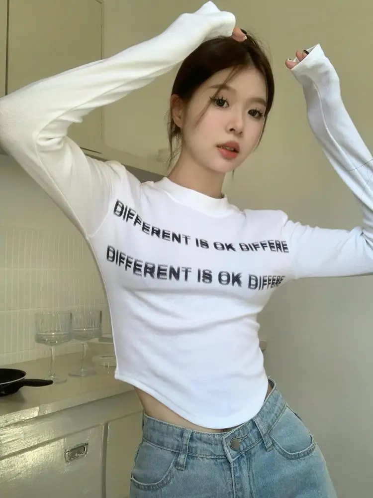 Футболка женская облегающая с длинным рукавом в готическом стиле - купить по