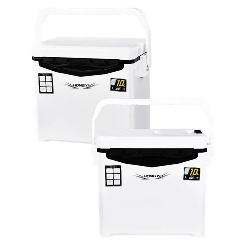 

10L Fishing Cooler Box Portable Fishing Live Bait Station Fishing Lure Box Insulated Box Fishing Live Bait Cooler Tackle Box