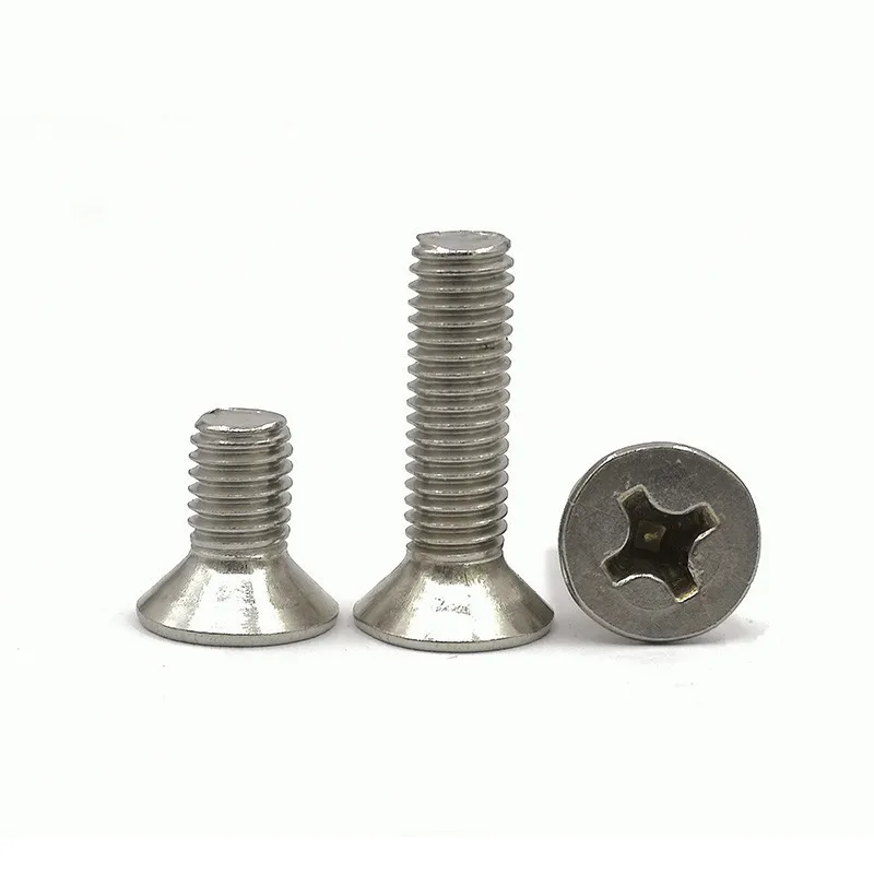 5/10/50x M1 M1.2 M1.4 M1.6 M2 M2.5 M3 M3.5 M4 M5 M6 M8 304 Stainless steel GB819 Cross Phillips Flat Countersunk Head Screw Bolt on - 5/10/50 шт. Винт с потайной головкой, крестообразным шлицем и плоской головкой М1 М1,2 М1,4 М1,6 М2 М2,5 М3 М3,5 М4 М5 М6