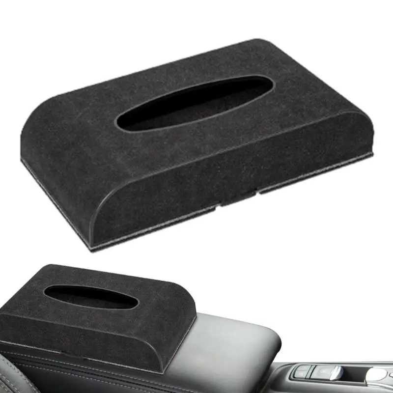 

Car Tissue Holder Faux Leather Tissue Box For Center Console Portable Armrest Box And Dashboard Wear-resistant And Suitable