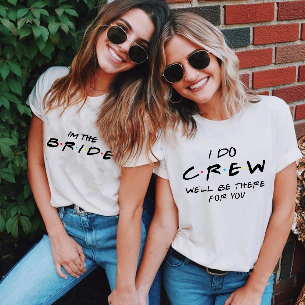 

Bride Team Graphic Tees Women Bachelorette Party T-shirt Wedding Bridal Party Short Sleeve T Shirts Harajuku Female BFF Tops