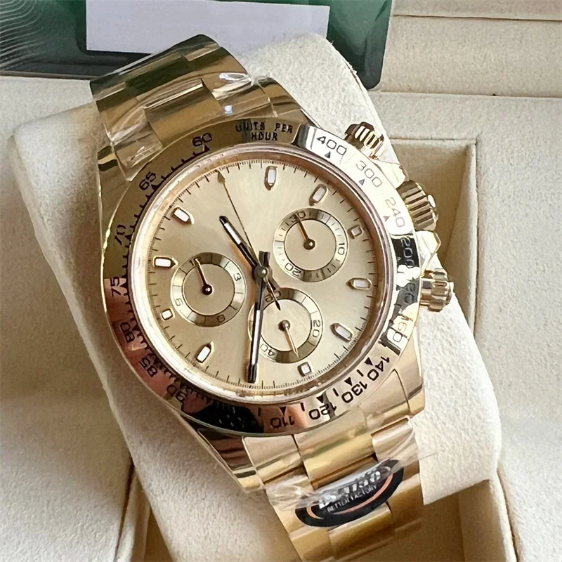 

Роскошные мужские новые автоматические механические часы из нержавеющей стали золотые черные синие зеленые сапфировые спортивные наручные часы