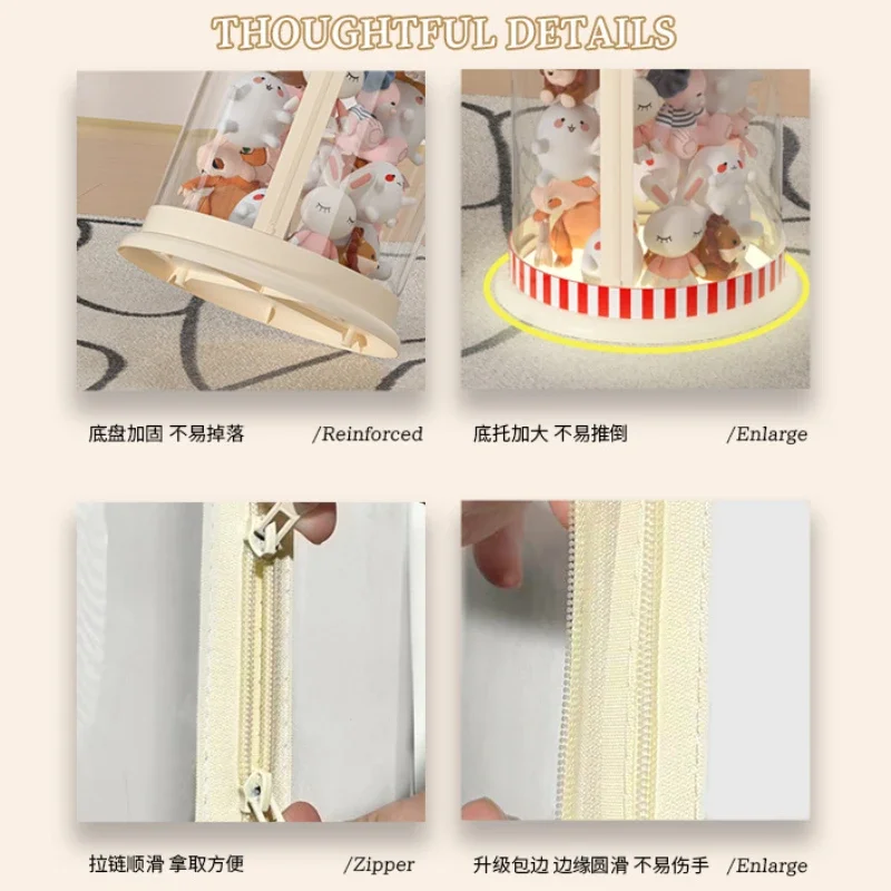 Ведро для хранения кукол модель на молнии детские плюшевые игрушки прозрачная