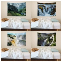 alpine waterfall diy wall tapestry for living room home dorm decor home decor