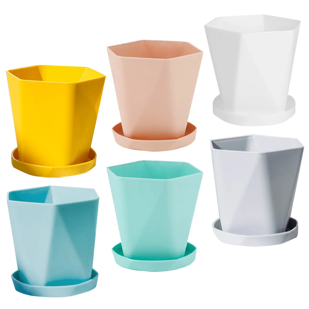 

6 Pcs Flowerpot Mini Succulent Plants Succulent Planters Outdoor Nursery Flower Pot Plastic Planter Pot Pots Plants