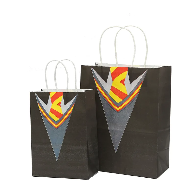 

4 styles Simple kraft paper bag fashion gentleman handbag portable black Shopping Clothing gift bags for Boyfriend husband