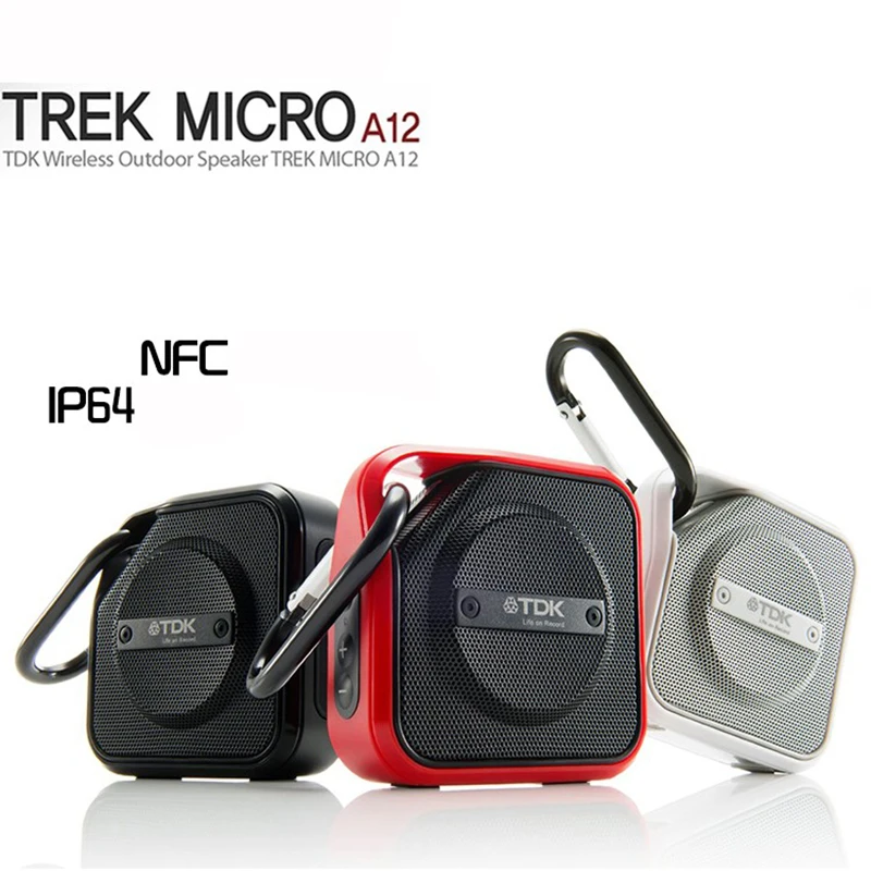 

Original Portable IP64 Waterproof Speaker For TDK A12 TREK MICRO Wireless Bluetooth Speaker NFC Subwoofer AAC Outdoor Audio