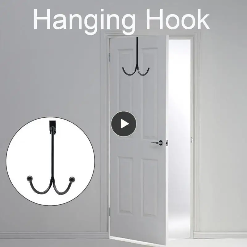 

Metal Door Hook Hanging Bathroom Kitchen Storage Rack Shower Towel Bag Tableware Organize Hardware Home Accessories