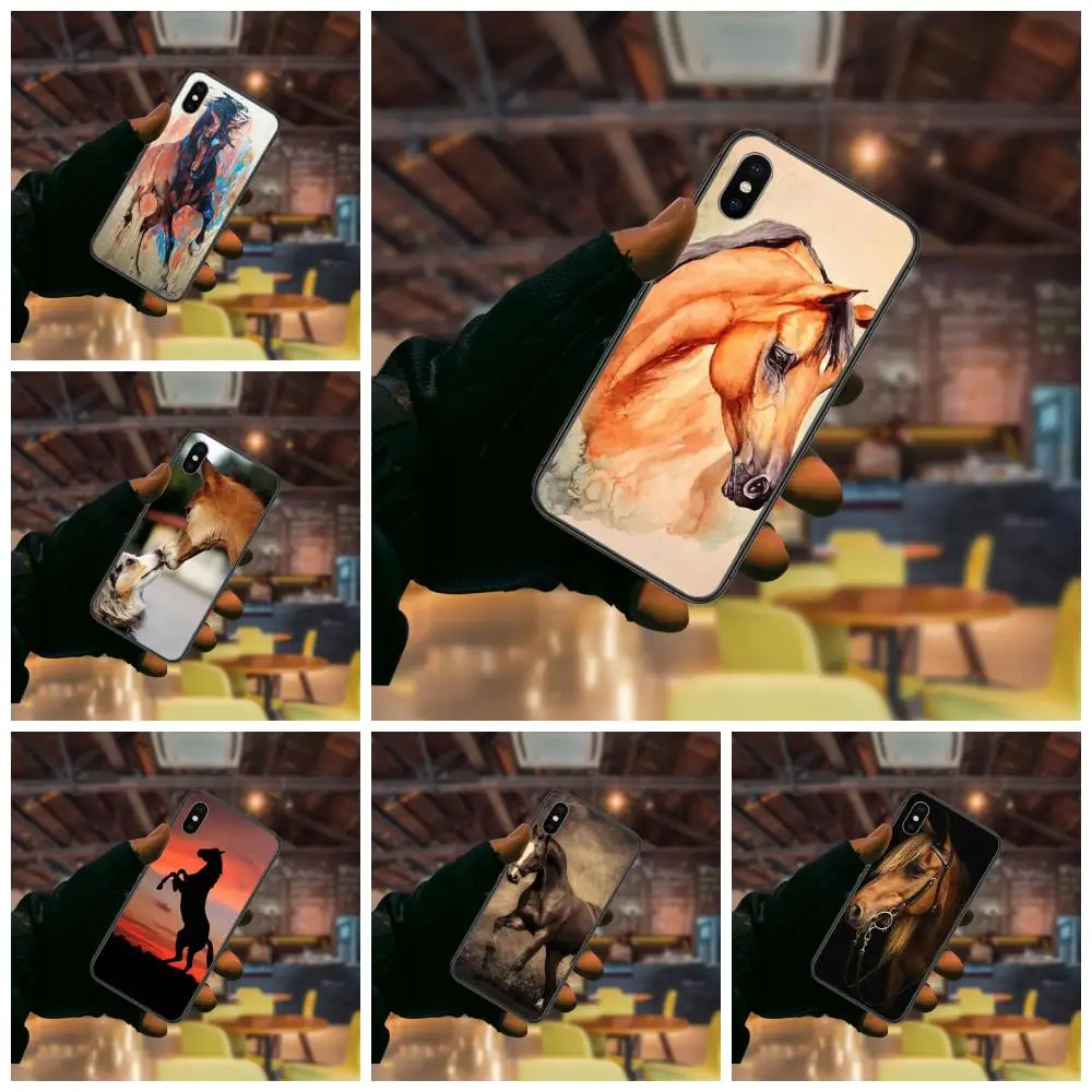 

Animal Horse Art Original For Redmi K40 9C Nfc 9A 8A 7A K30S K30 Pro Plus 5G Future Black Bumper Trend Back