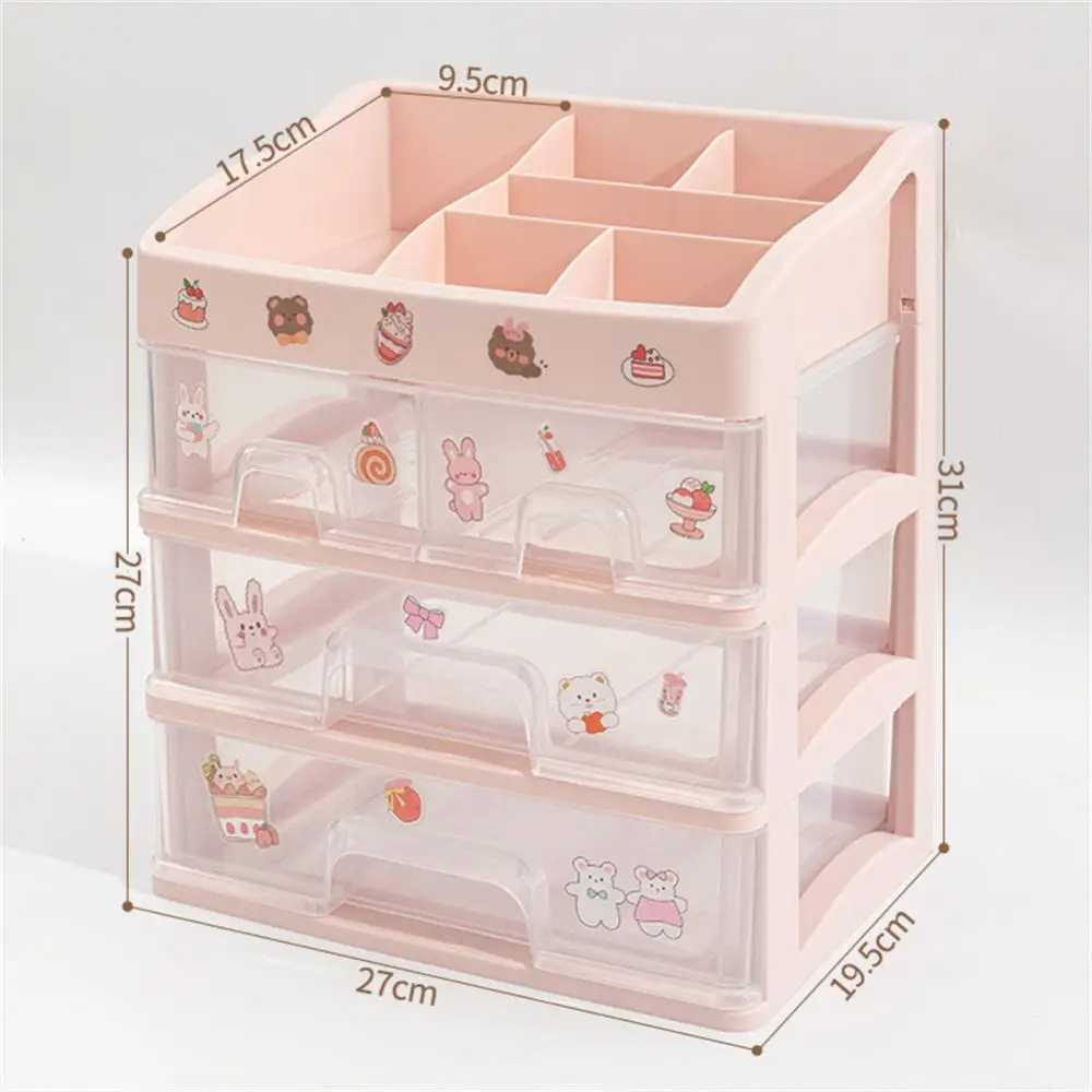 

Large Capacity Cosmetic Storage Box Makeup Drawer Organizer Jewelry Makeup Container Desktop Sundries Stationery Storage Box