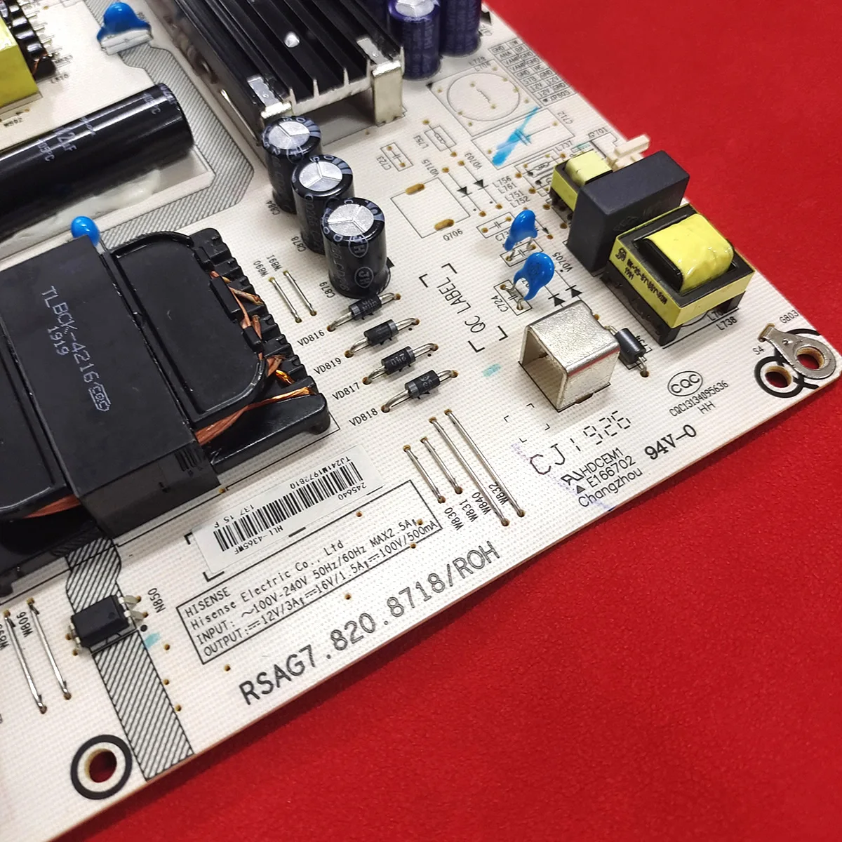 Плата питания RSAG7.820.8718/ROH 278428 268696 HLL-4365WU предназначен для Smart TV 65R6E3 65R6090G5 100021261
