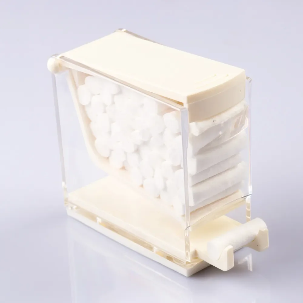 

Dental Cotton Roll Dispenser Holder Storage Organizer Box Press Type